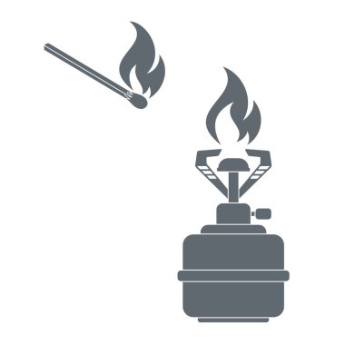 Kamp simge vektör soba. Vektör çizim