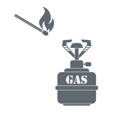 Kamp ocağı kutsal kişilerin resmi. Vektör çizim