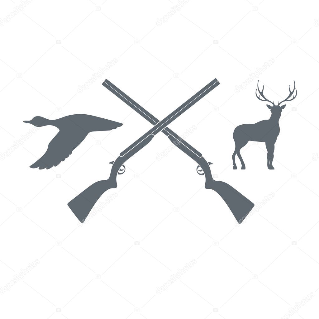 Hunting club logo icon. Vector illustratio