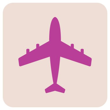 Pplane simgesi basit düz vektör çizimi