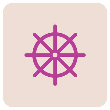 Tekne direksiyon vektör simgesi