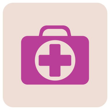 İlk yardım kiti sembol ve Sağlık Hizmetleri simgesi. Vektör çizim