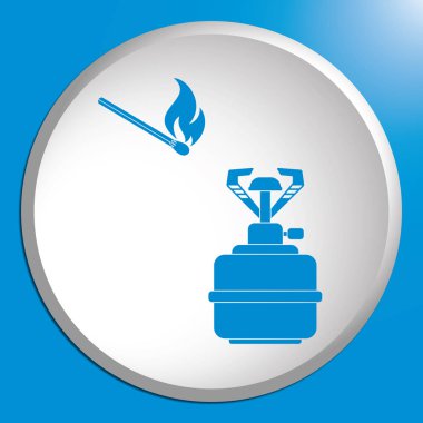 Kamp simge vektör soba. Vektör çizim