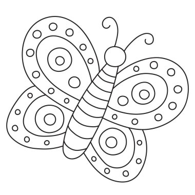 Anahattı hazırlanmış el çekilmiş kelebek