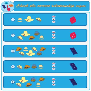 Mantıksal görev. Doğru medeni işaret kontrol edin. Vektör çizim