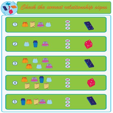 Mantıksal görev. Doğru medeni işaret kontrol edin. Vektör çizim