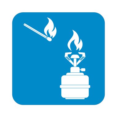 Kamp simge vektör soba. Vektör çizim