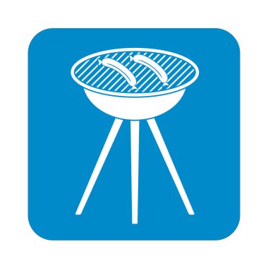 Mangal sucuk simgesi. Vektör çizim