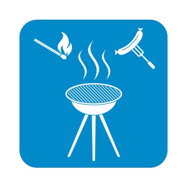 Mangal sucuk simgesi. Vektör çizim
