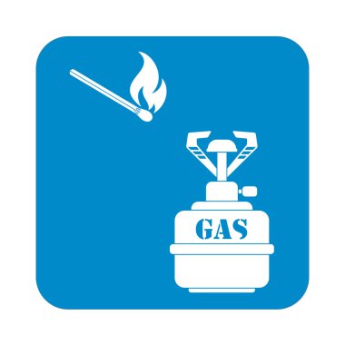 Kamp simge vektör soba. Vektör çizim