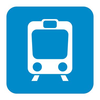 İzole tren simgesi. Yüksek hızlı tren. Metro tren sembolü. Vektör illustratio