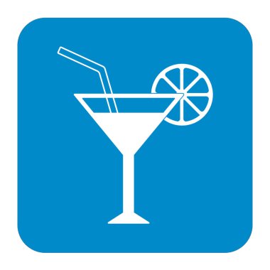 Kokteyl cam işareti ile martini votka simgesi. Vektör illustratio