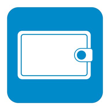 M-cüzdan düz vektör simgesi. İzole cüzdan vektör işareti