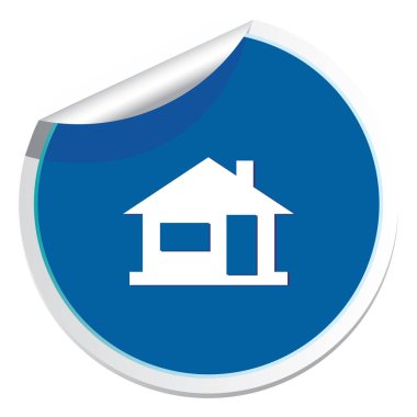 Ev simgesini, ev siluet. Vvector illüstrasyon