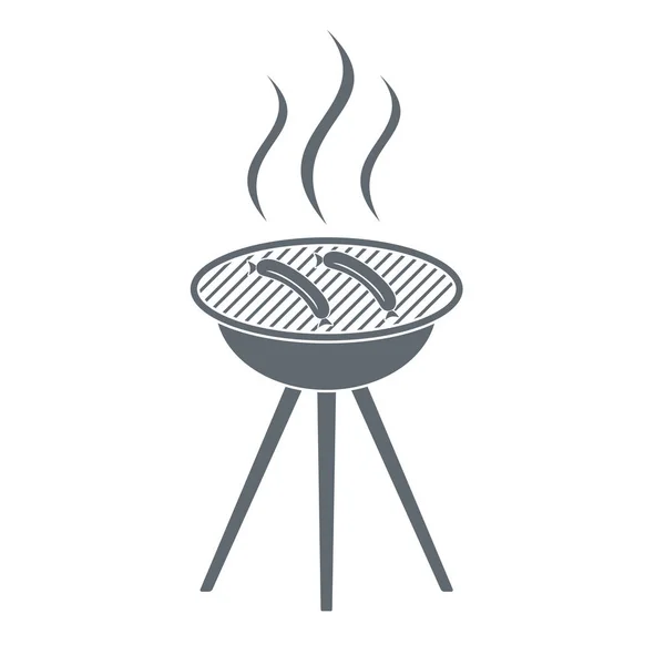 Barbecue Worst Pictogram Vectorillustratie — Stockvector