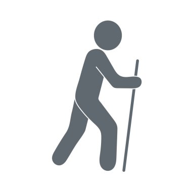 Simge illüstrasyon izole vektör işareti işaret hiking