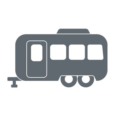 Kamp karavan simgesi. Vektör çizim 