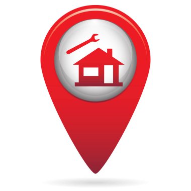 Sıhhi tesisat iş sembol simge. Vektör çizim