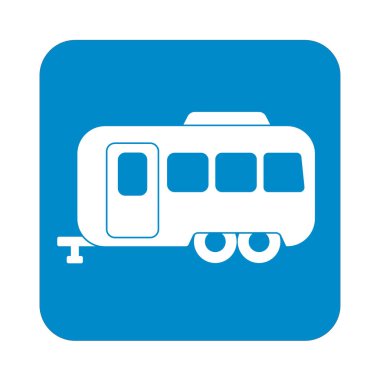 Kamp karavan simgesi. Vektör çizim 