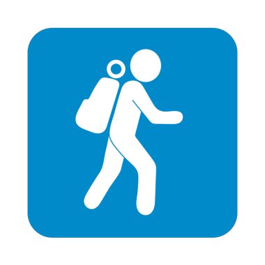 Simge illüstrasyon izole vektör işareti işaret hiking