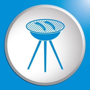 Mangal sucuk simgesi. Vektör çizim