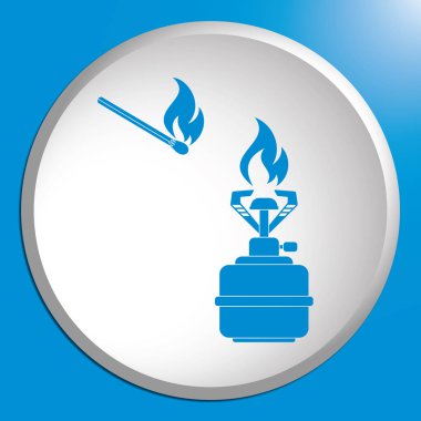 Kamp simge vektör soba. Vektör çizim