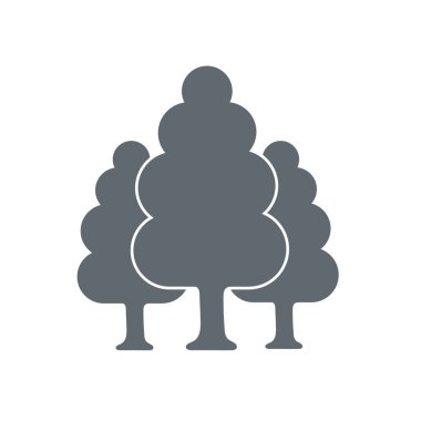 Yaprak döken orman simgesi. Vektör çizim