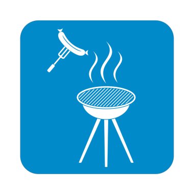 Mangal sucuk simgesi. Vektör çizim