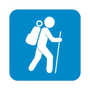 Simge illüstrasyon izole vektör işareti işaret hiking