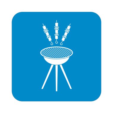 Izgara Kebap simgesi. Vektör illustratio