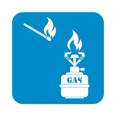 Kamp simge vektör soba. Vektör çizim