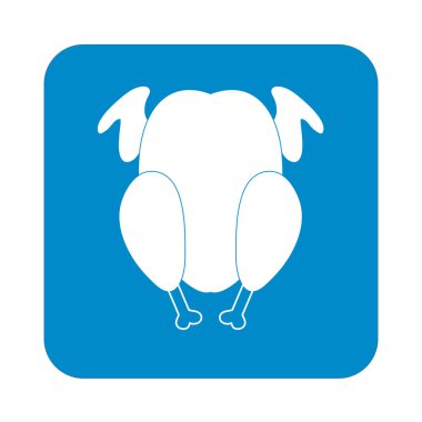 Izgara tavuk simgesi. Vektör illustratio