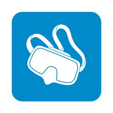 Dalış maske simgesi izole. Vektör illustratio