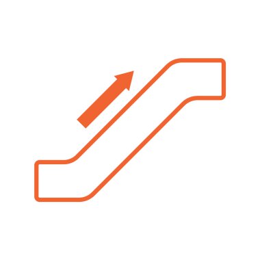 Yürüyen merdiven merdiven simgesi. Vektör çizim