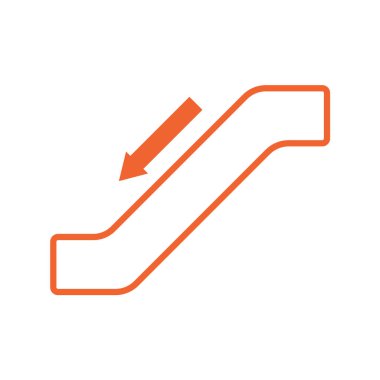 Yürüyen merdiven merdiven simgesi. Vektör çizim