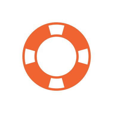 hayat şamandıra, beyaz arka plan düz stil üzerinde izole simgesi