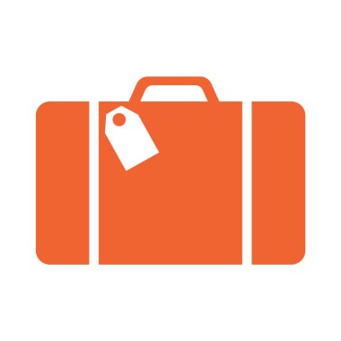 bavul seyahat etmek simge vektör illüstrasyon izole