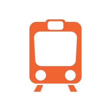 İzole tren simgesi. Yüksek hızlı tren. Metro tren sembolü. Vektör illustratio