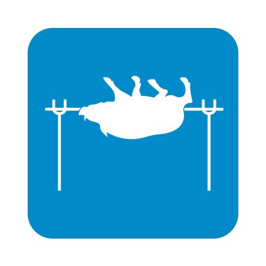 Izgara domuz simgesi. Vektör illustratio