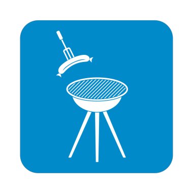 Mangal sucuk simgesi. Vektör çizim