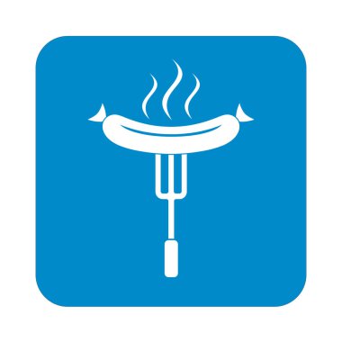 Mangal sucuk simgesi. Vektör çizim