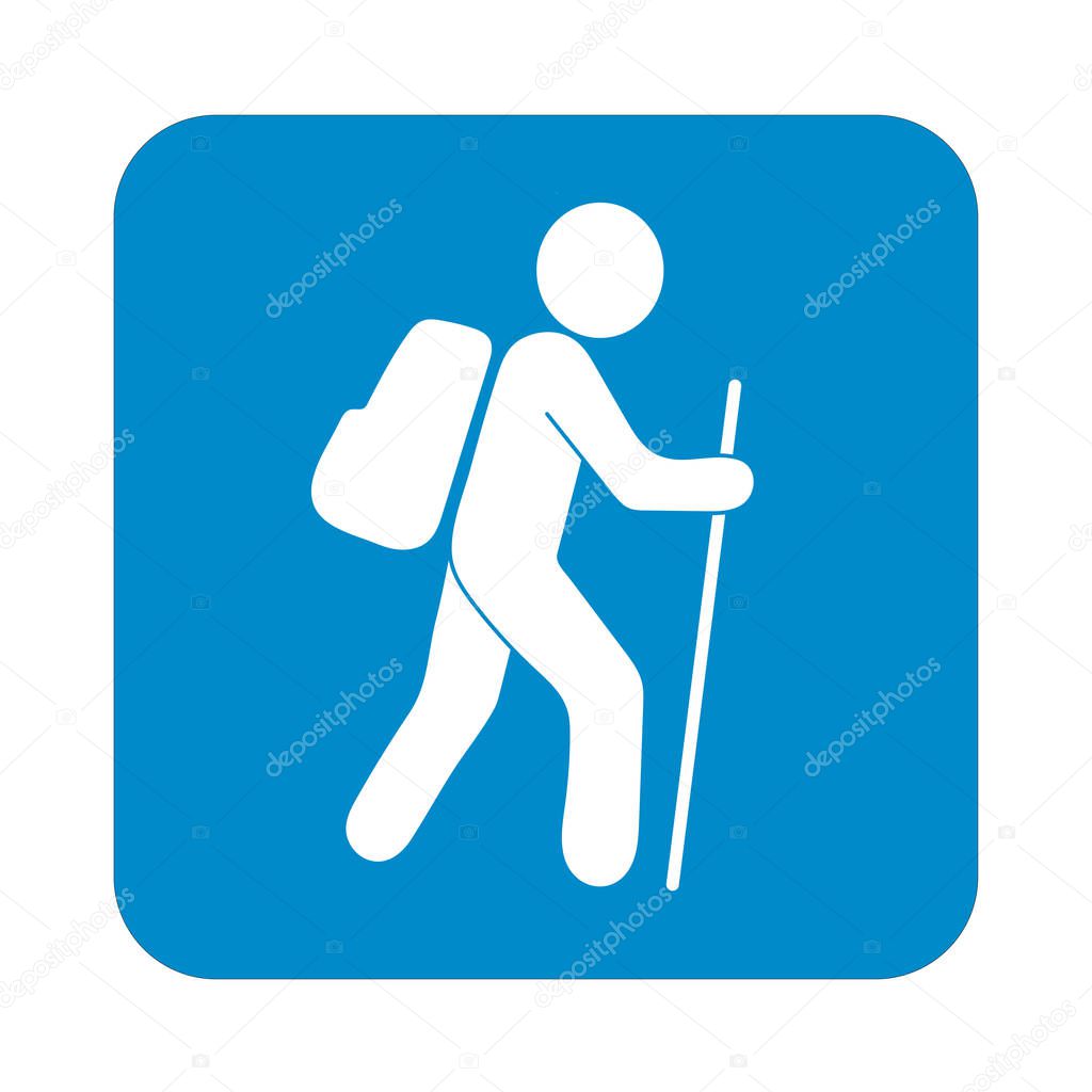 Hiking icon illustration isolated vector sign symbo