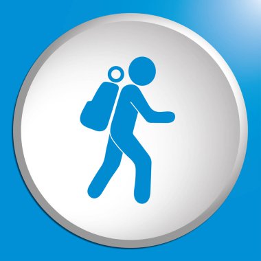 Simge illüstrasyon izole vektör işareti işaret hiking