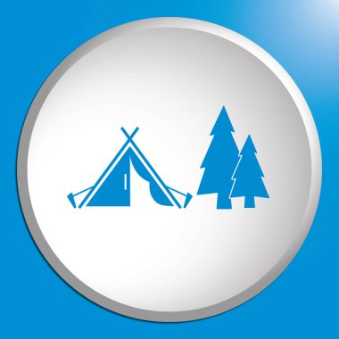 Stilize simge Turizm çadır. Vektör illustratio