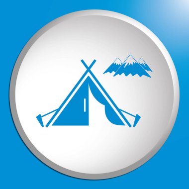 Stilize simge Turizm çadır. Vektör illustratio