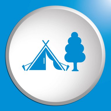 Stilize simge Turizm çadır. Vektör illustratio