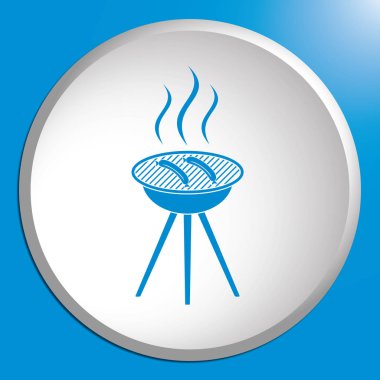 Mangal sucuk simgesi. Vektör çizim