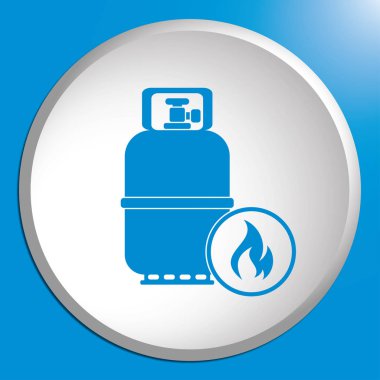 Kamp gaz şişesi simgesi. Düz simgesi izole. Vektör illustratio