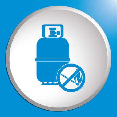 Kamp gaz şişesi simgesi. Düz simgesi izole. Vektör illustratio