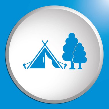 Stilize simge Turizm çadır. Vektör illustratio